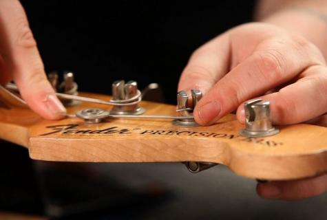 How to adjust a guitar by means of the tuner?