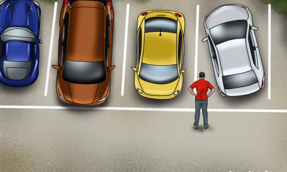 How it is correct to park a backing between cars?