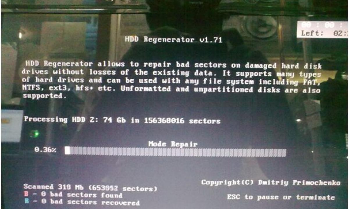 How to use HDD regenerator?