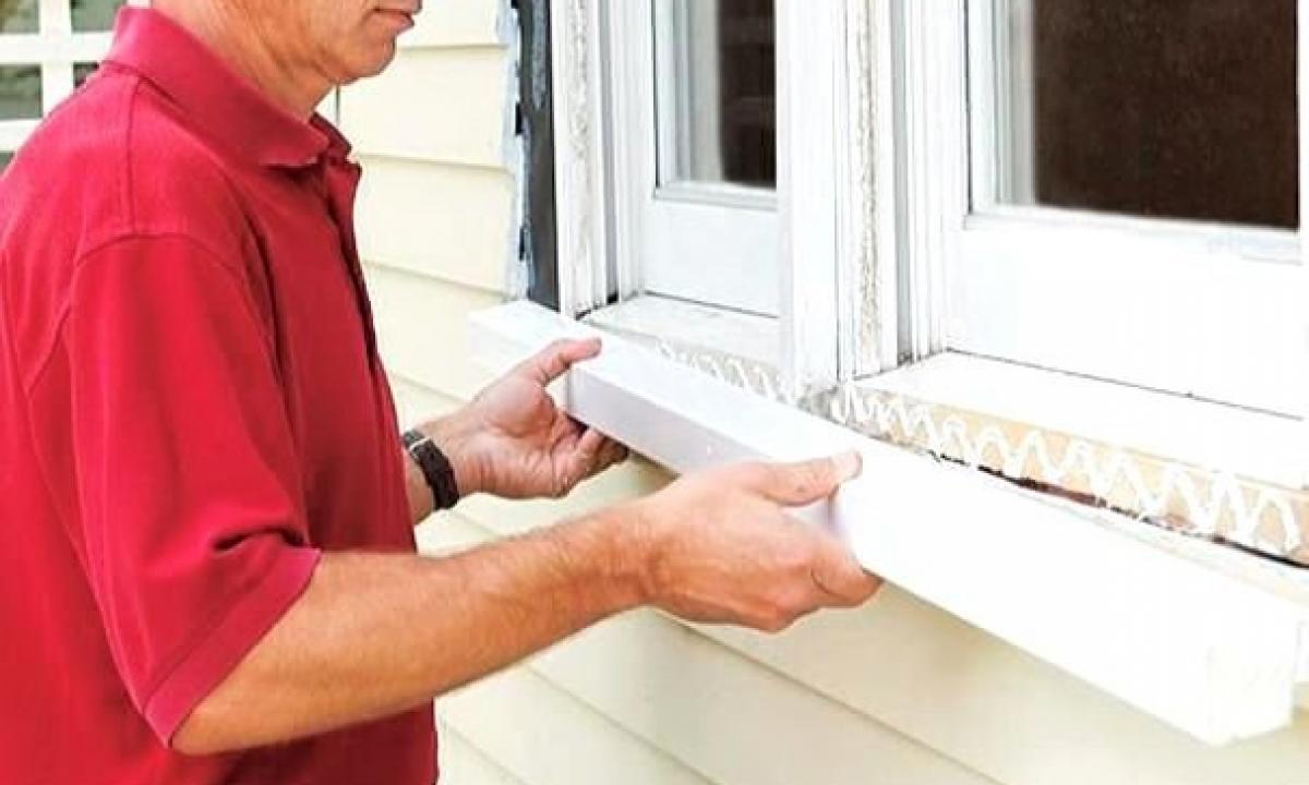 How to establish a plastic window sill by the hands?