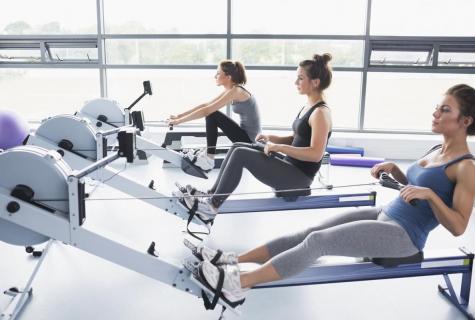 The rowing exercise machine - what muscles work?