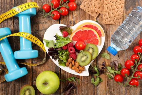 Healthy nutrition at sports activities