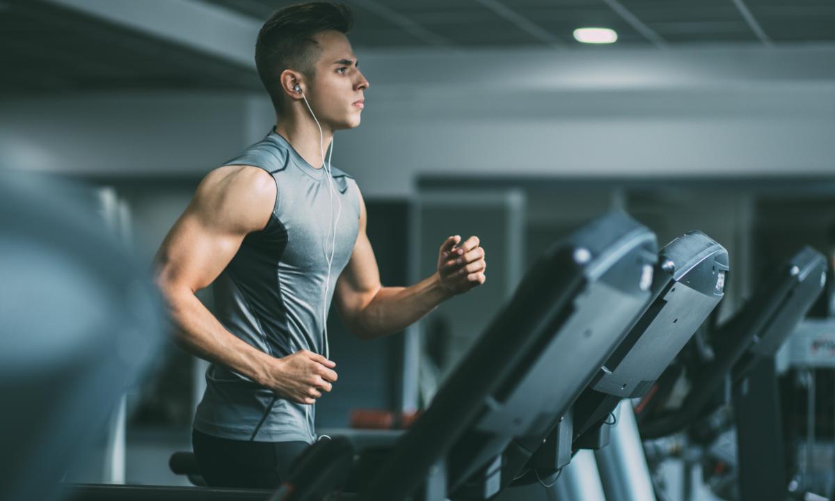 The program of exercises in gym for men