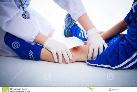 First aid at sports injuries