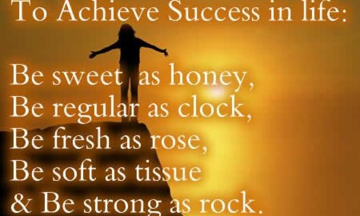 How to achieve success in life?