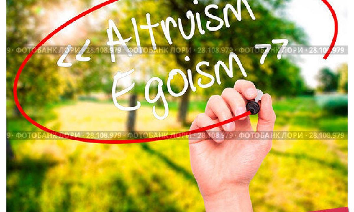 Altruism and egoism