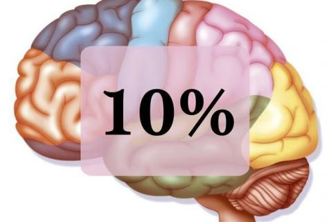 How many percent of a brain are used by the person?