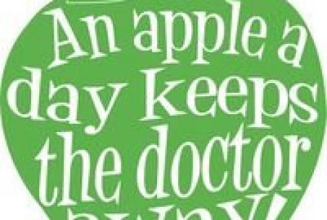 Apple for dinner – and the doctor is not necessary!