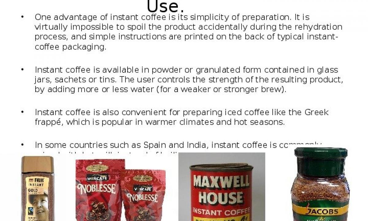 Instant coffee: harm or advantage?