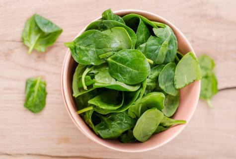 Advantage of spinach
