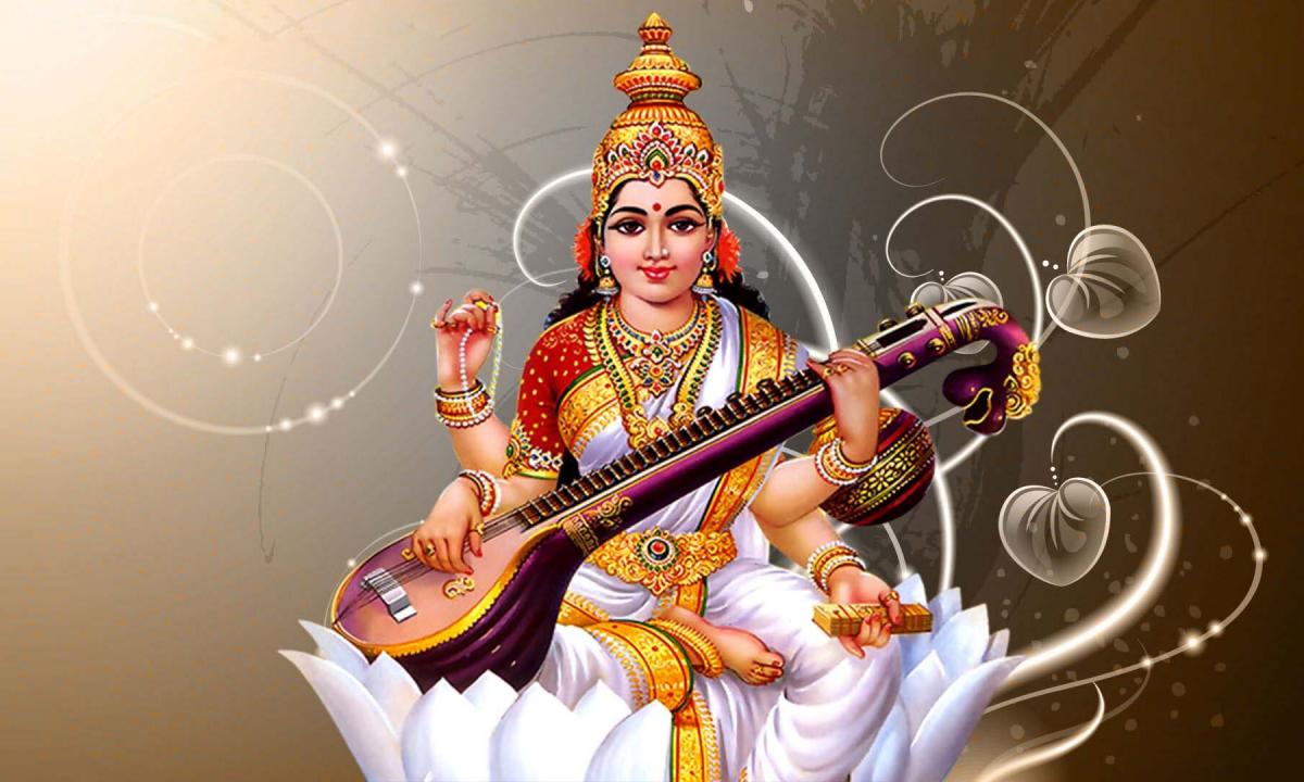 Vedic goddess of wisdom of Sarasvati
