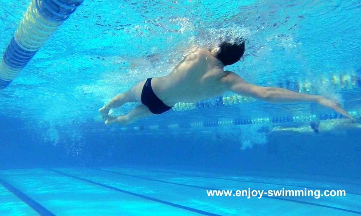 We study technology of swimming by a breast stroke together"