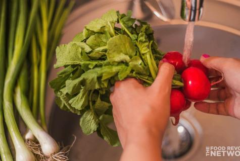Why it is necessary to wash vegetables and fruit quickly?