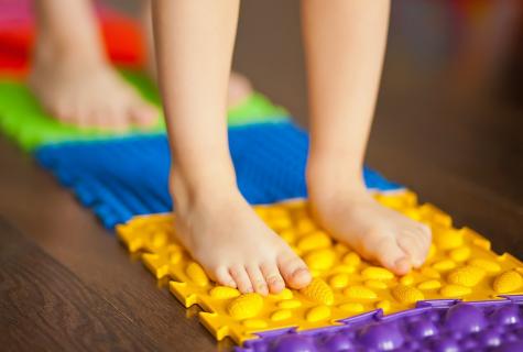 Exercises at flat-footedness at children