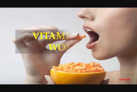 Vitamins for health of the woman