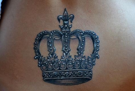 What is meant by tattoo in the form of crown on shoulder