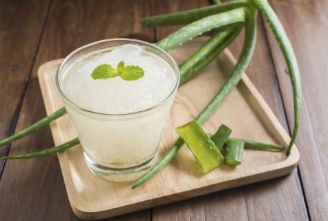 How to prepare juice from aloe