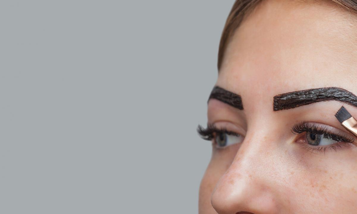 How to make biopermanent make-up of eyebrows henna in house conditions