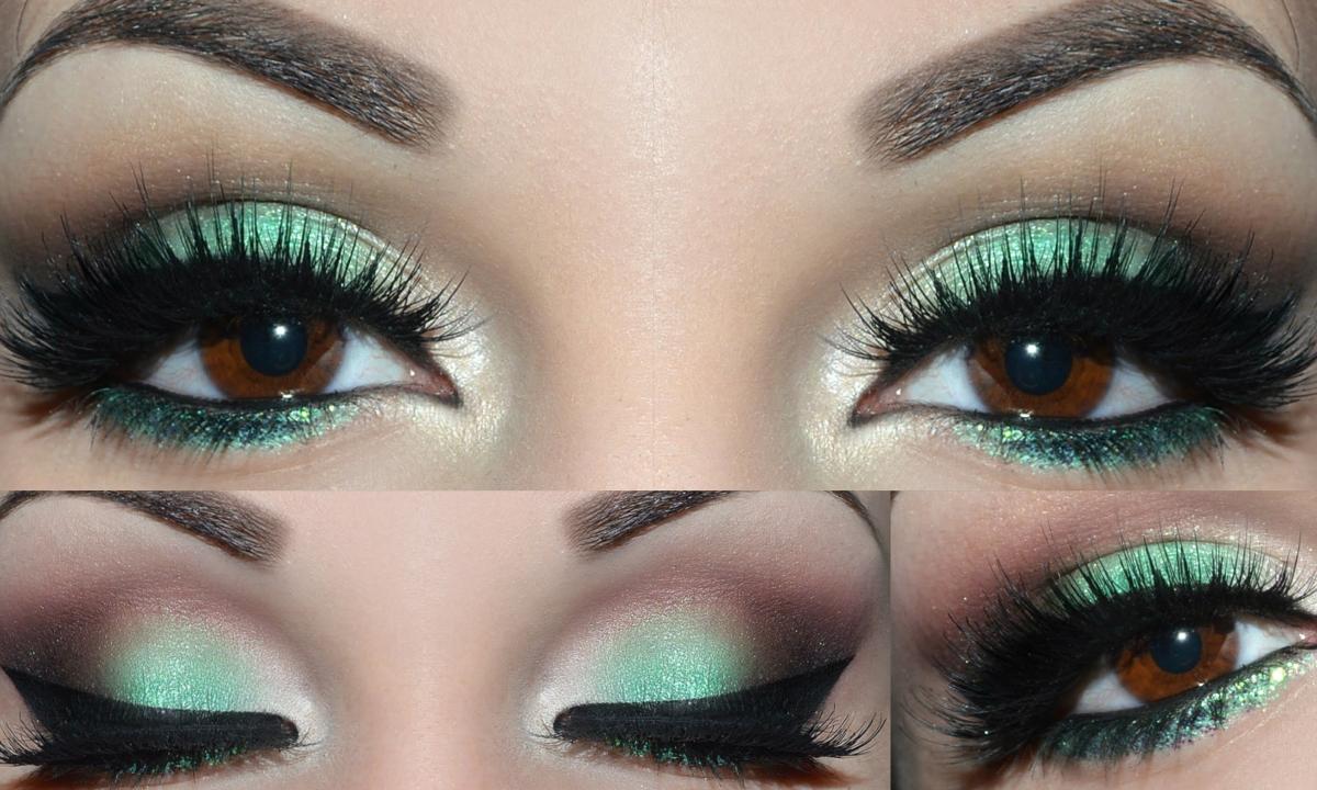 How to make up brown-green eyes