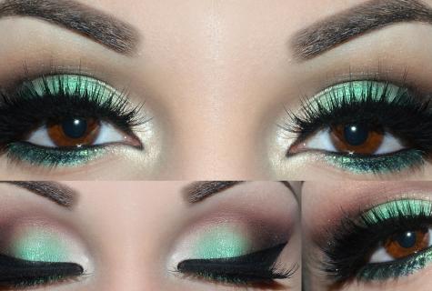 How to make up brown-green eyes
