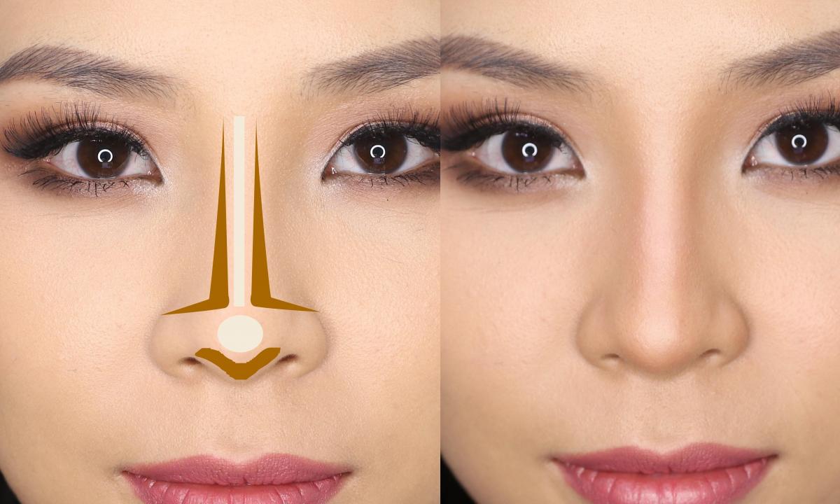 How visually to reduce nostrils by means of make-up