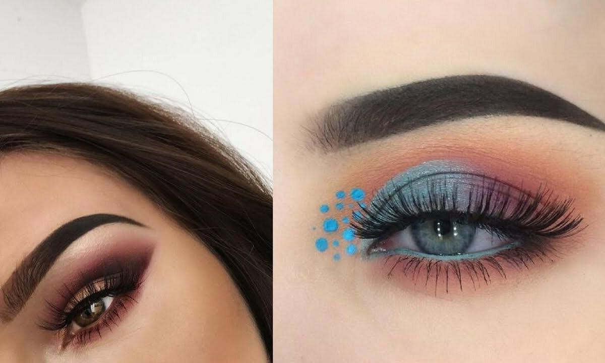 As it is correct to do make-up with blue shadows