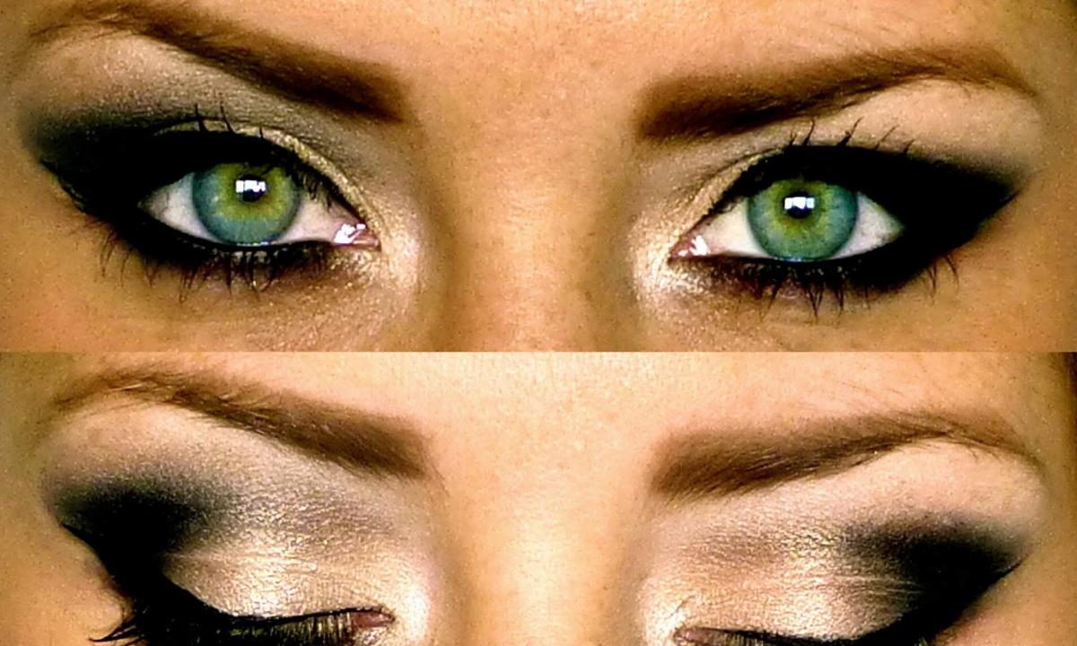 How to make make-up for green eyes