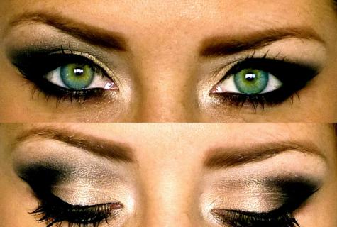 How to make make-up for green eyes