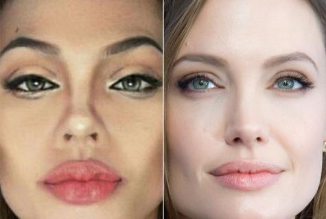 How to make make-up, as at Angelina Jolie
