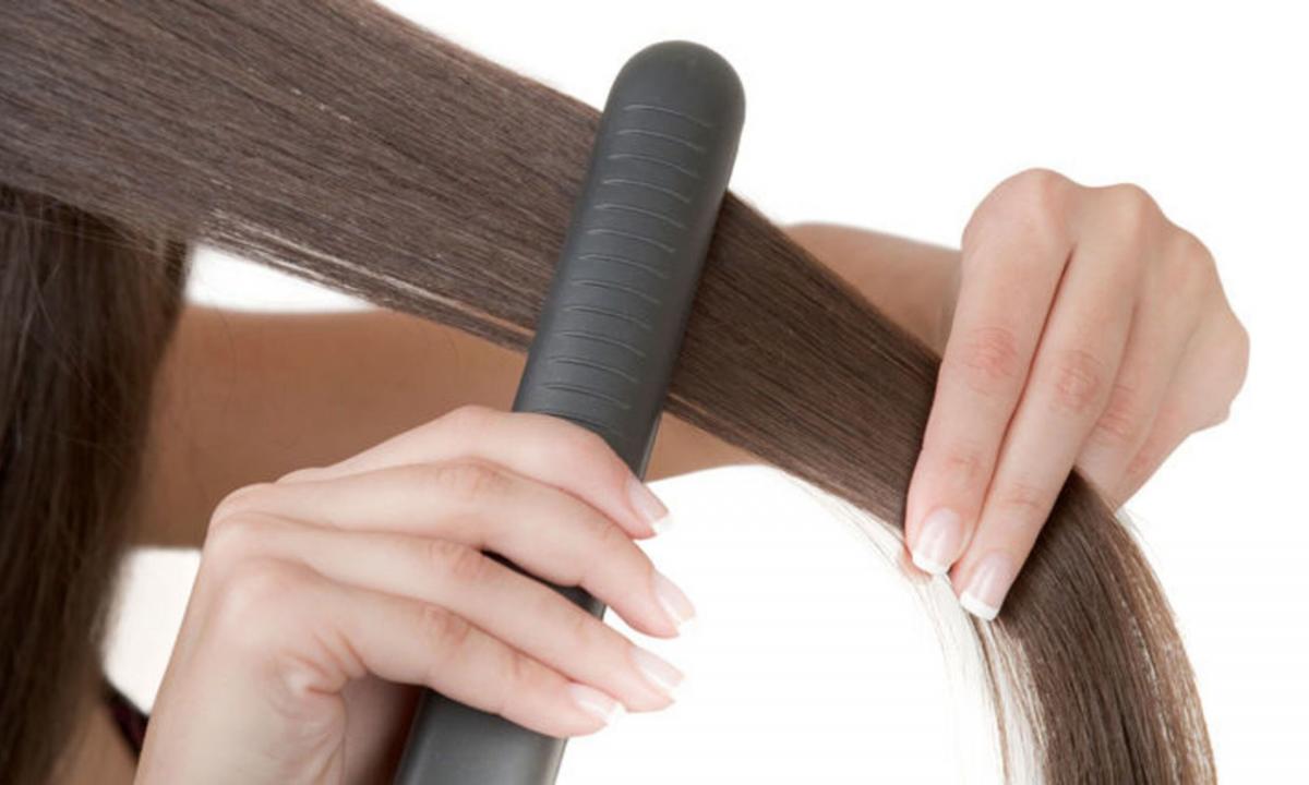 How to straighten hair the iron