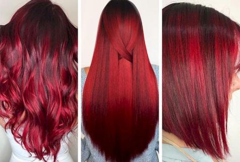How to give to hair red shade