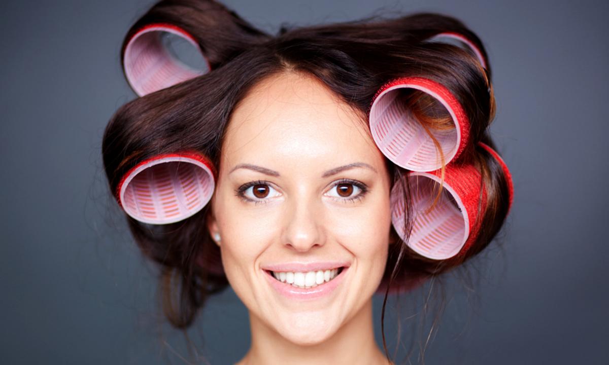 How to twist hair on hair curlers