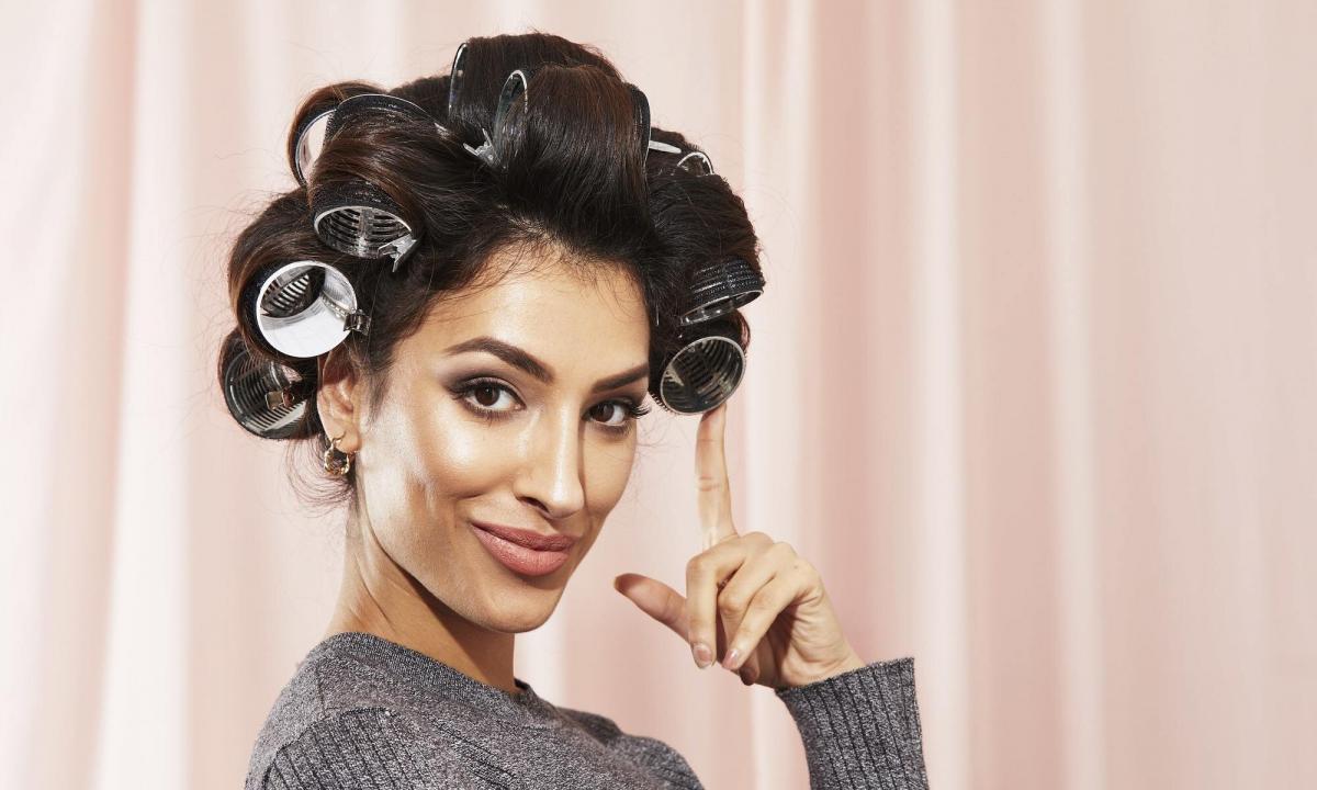 How to wind hair on long hair curlers