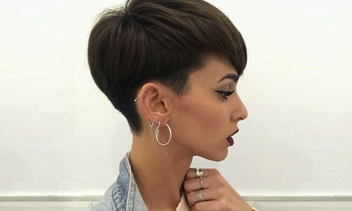 Fashionable hairstyle hat on short hair