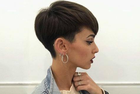 Fashionable hairstyle hat on short hair