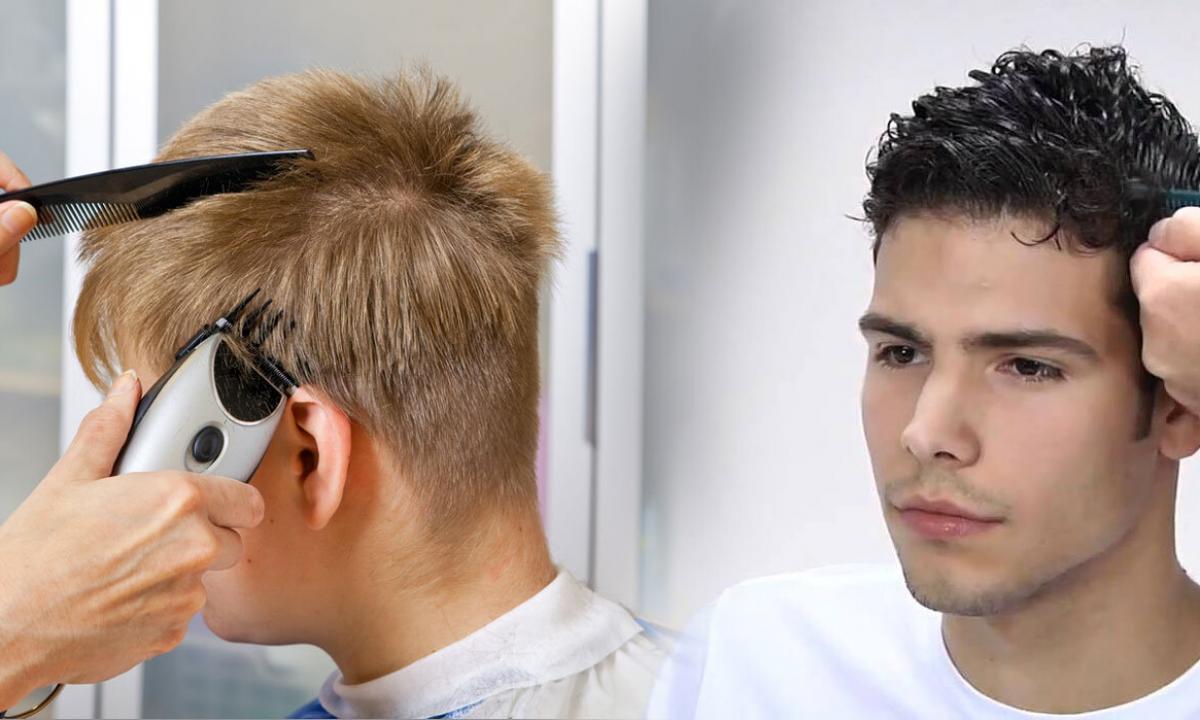 We are cut independently by means of the convenient machine for hairstyle of hair