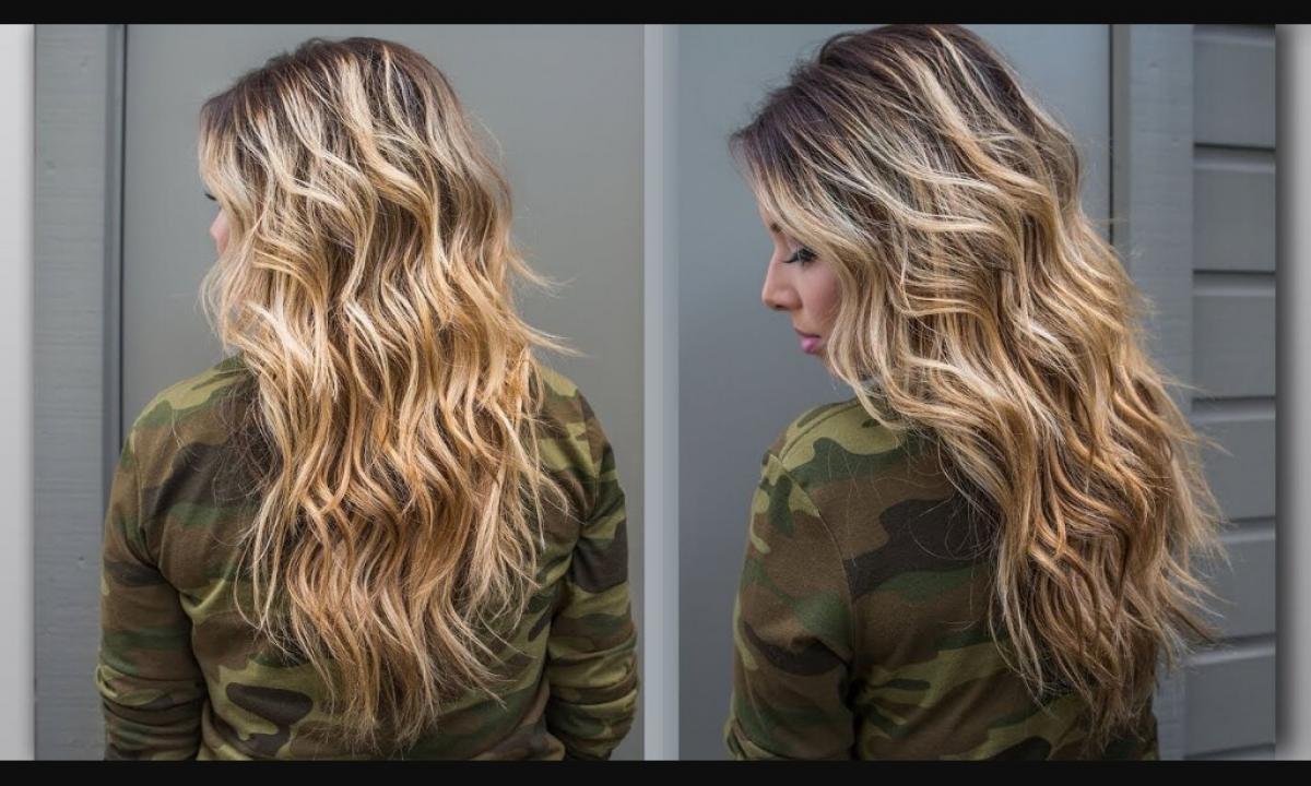 How to make large waves on hair