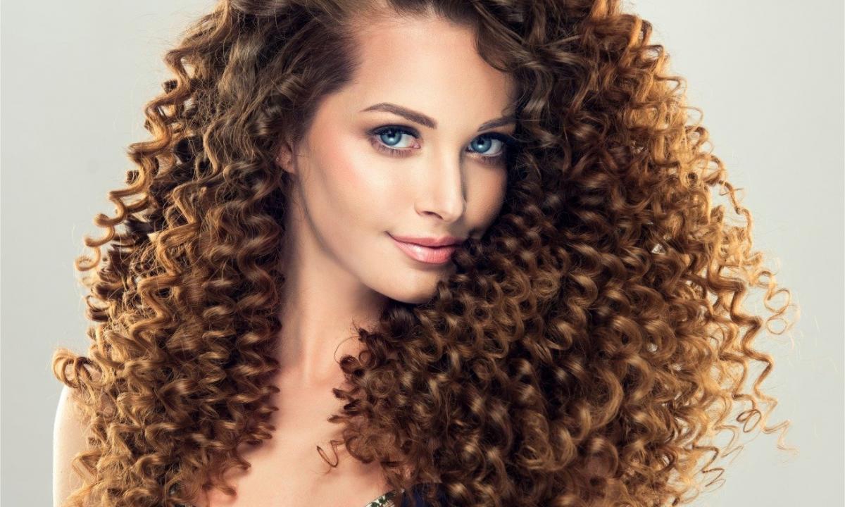 Beautiful curls on long hair