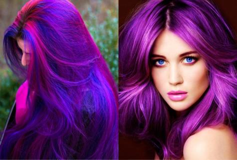 How to change black hair color for violet