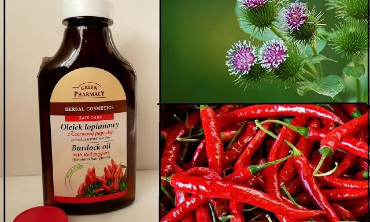 How to apply burdock oil with red pepper