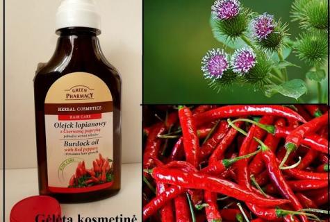 How to apply burdock oil with red pepper