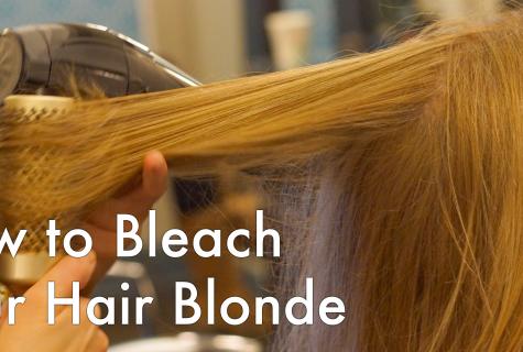 How to bleach hair in house conditions