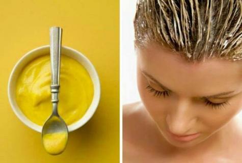 Mask from mustard for growth of hair