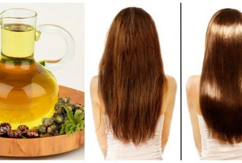 The recipe of mask for hair from castor oil