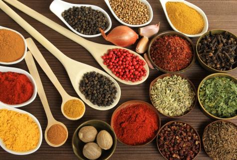 Spices and spices in cosmetics