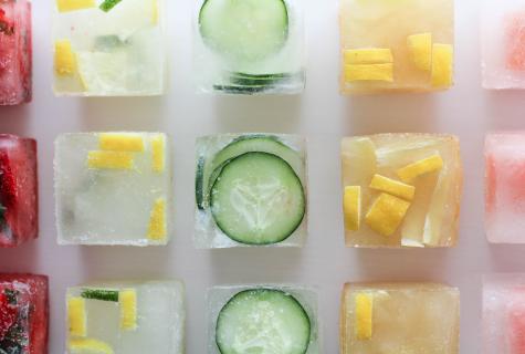 Ice cubes for the person: the best recipes