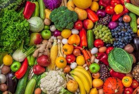 Vegetables and fruit for skin nourishment