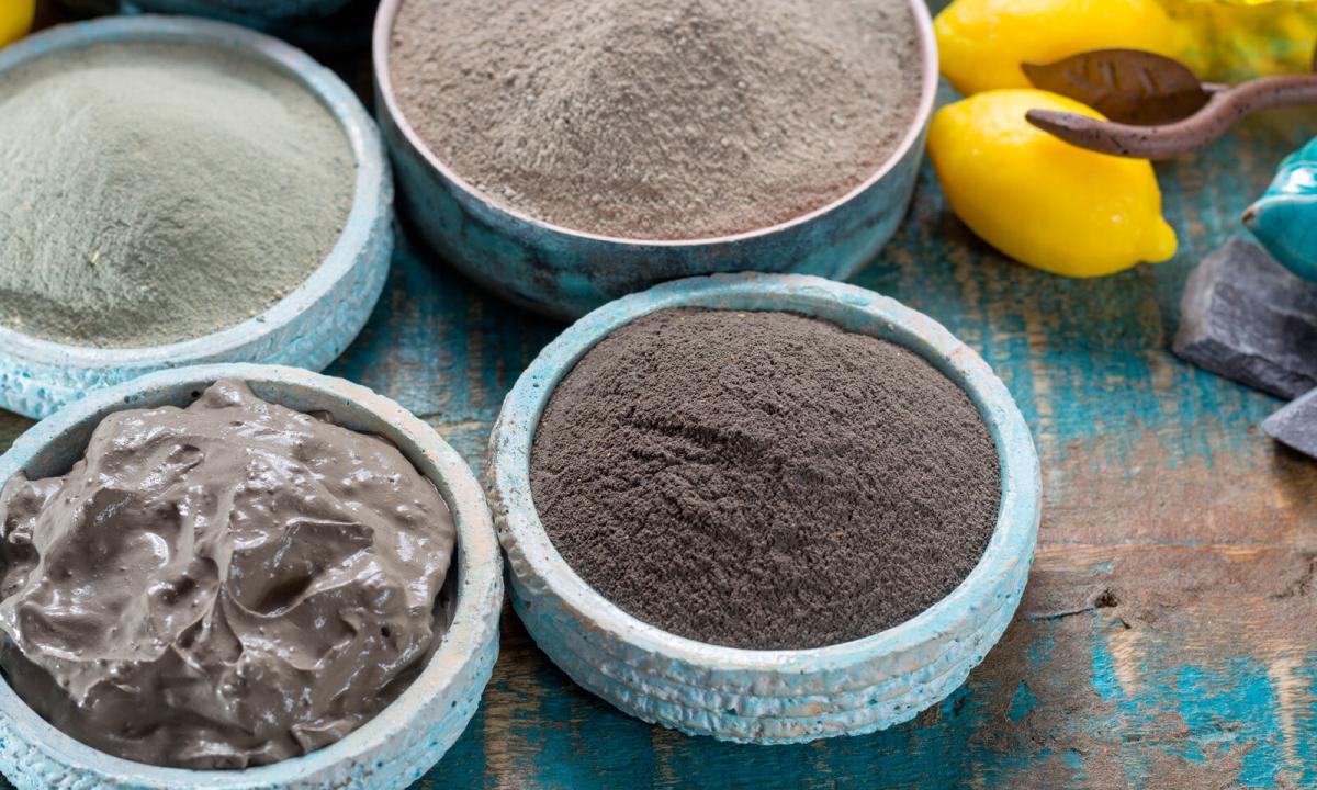 What types of clay are used for skin care