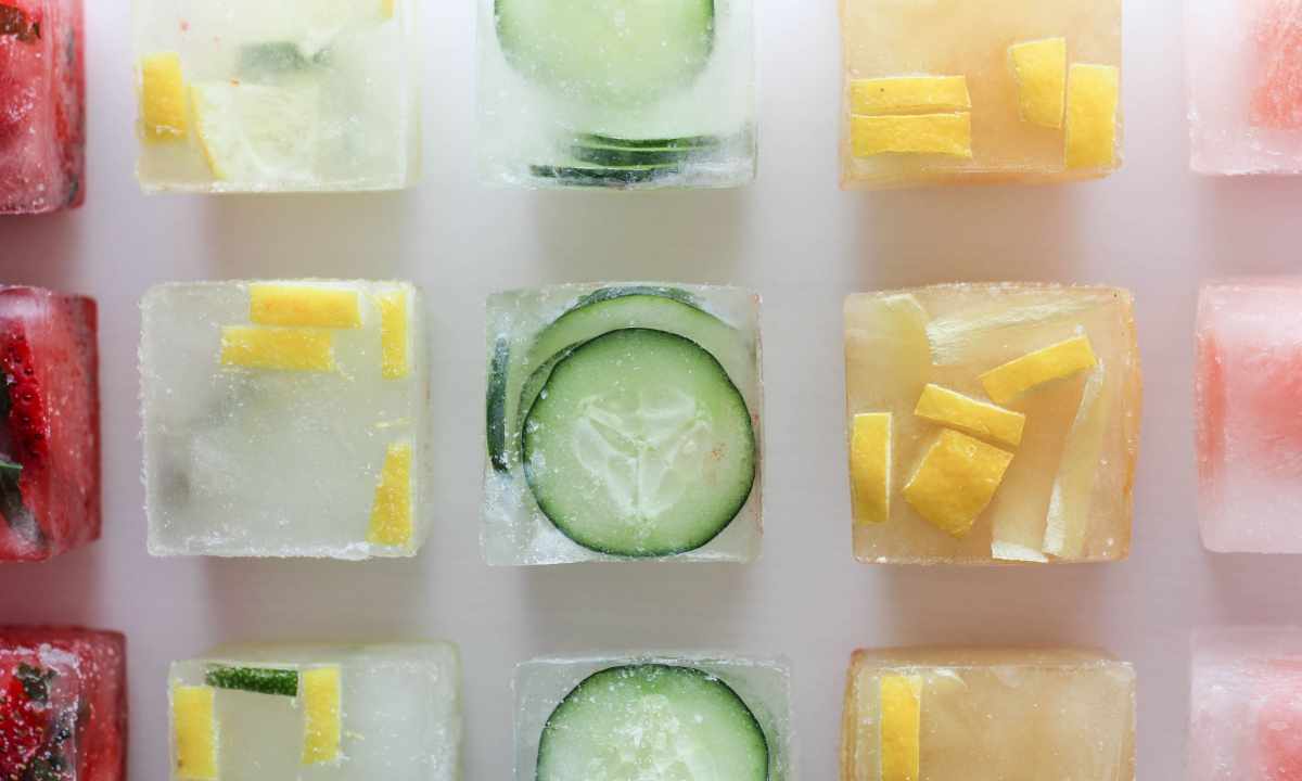 Ice cubes for the person with confidential ingredients