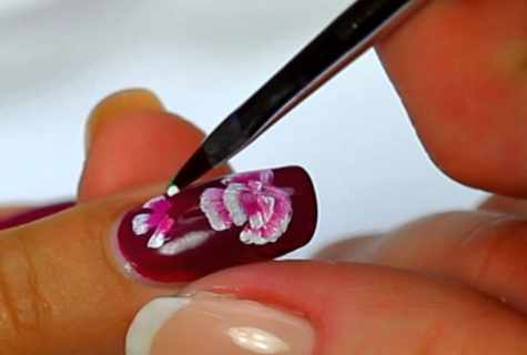 How to draw rose on nails